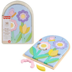 Rompecabezas de flor de madera para niños Fisher-Price, 37 piezas con guía