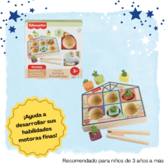 Recomendado desde los 3 años: juego de clasificación de invernadero que desarrolla motricidad fina.