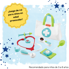 Recomendado para niños de 3 a 6 años: set de doctor de 7 piezas.